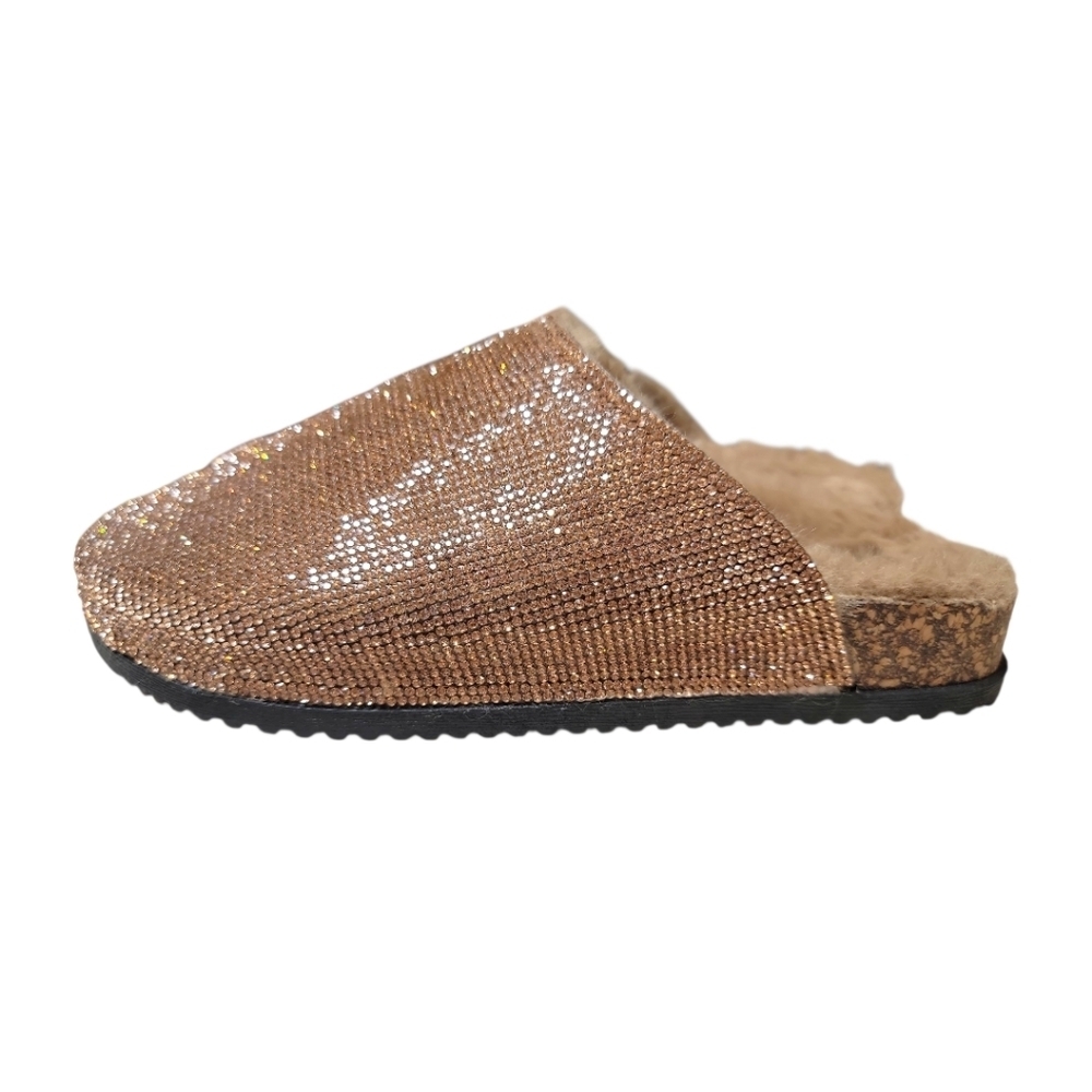$99 LAUREN LORRAINE Rose Gold Lizzy Shoes 5.5 36 Uggs/Birkenstock Mashup Style